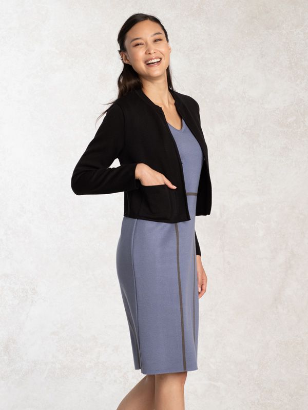 Washable Knit: Blue Knit Dress