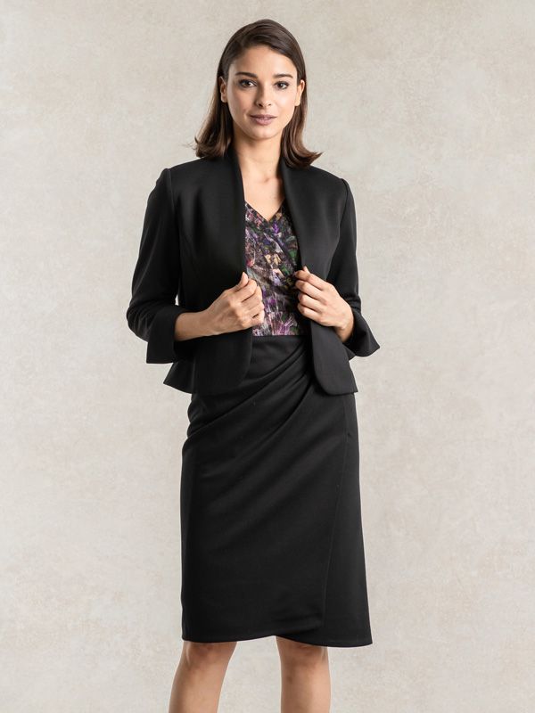 Stretch Chiffon: Etoile X Black Asymmetry Dress