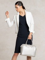 All-Season / No Lining: White Short Tailored Jacket
