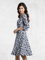Optical Gray Cache-Coeur Dress