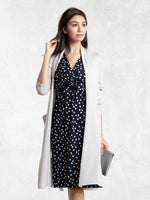Navy Dot Ribbon Dress