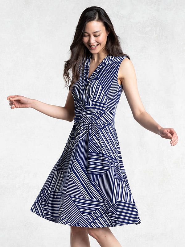 Marine Stripe Marilyn Dress
