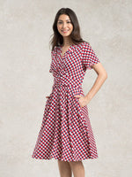 Red Tricolore Marilyn Dress