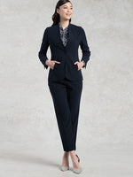 Suit Friendly: Navy Tucked Pants