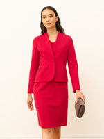 Suit Friendly: Red V-Neck I-Line Dress