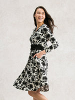 Black Gerbera Marilyn Dress