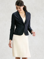 Navy Jacquard Tailored Jacket