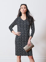 Black Koyuki I-Line Trimming Dress