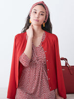 Red Mille-Fleur Twist Dress