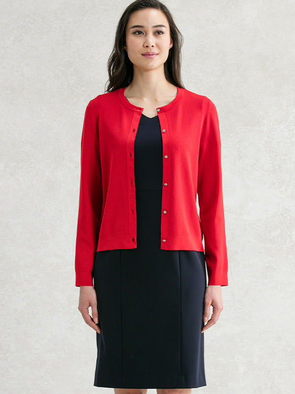 Washable Knit: Red Fresh Cardigan