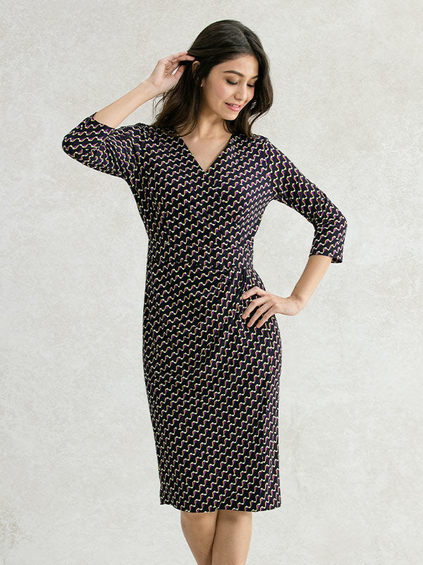 Purple Yacht Asymmetric Dress