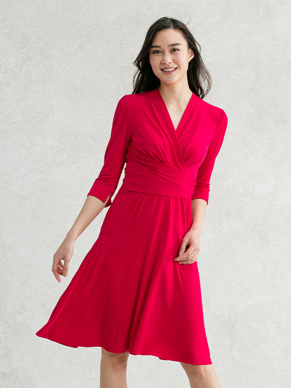 Cherry Pink Cache-Coeur Dress