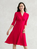 Cherry Pink Cache-Coeur Dress