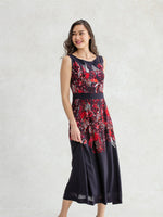 Stretch Chiffon: Midnight Dream Long Flare Dress