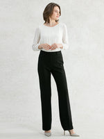 Starry Black Straight Pants