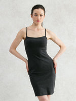 Charcoal Gray Body-Shaping Warm Dress