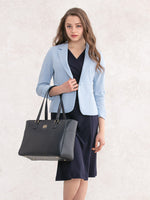Body Shape Correction: Navy Gathered Dress