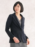 Cotton Blend: Navy Tailored Jacket