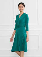 Green Cache-Coeur Dress