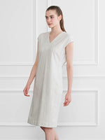 White-Gray Denim Sack Dress