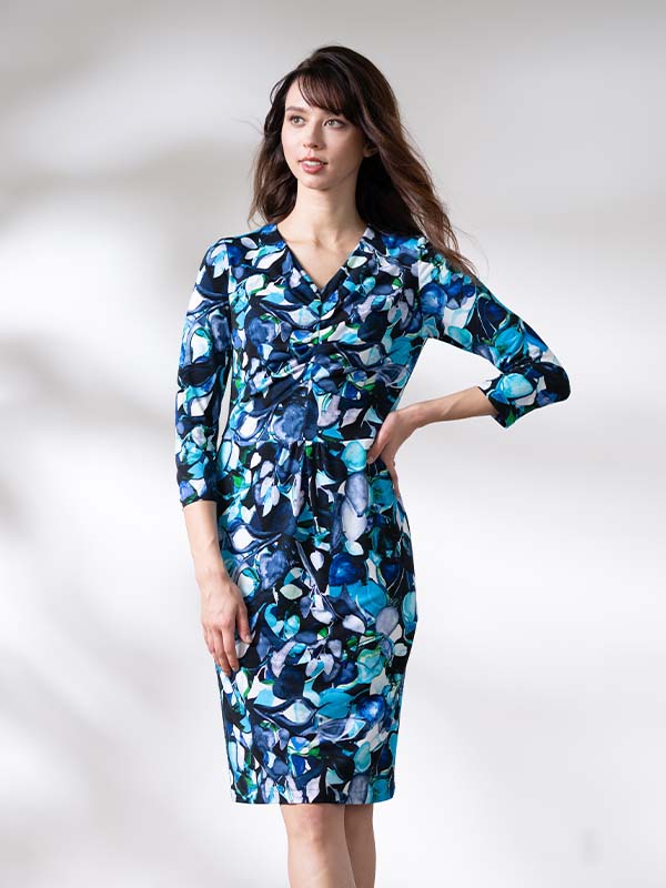 Blue Lotus I-Line Dress
