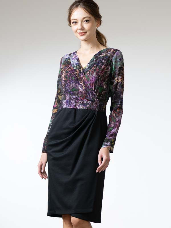 Stretch Chiffon: Etoile X Black Asymmetry Dress