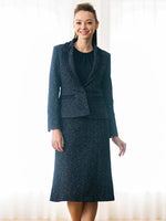 ECO: Navy Switch Tweed Dress