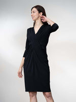 Restock: Black Venus Drape Dress