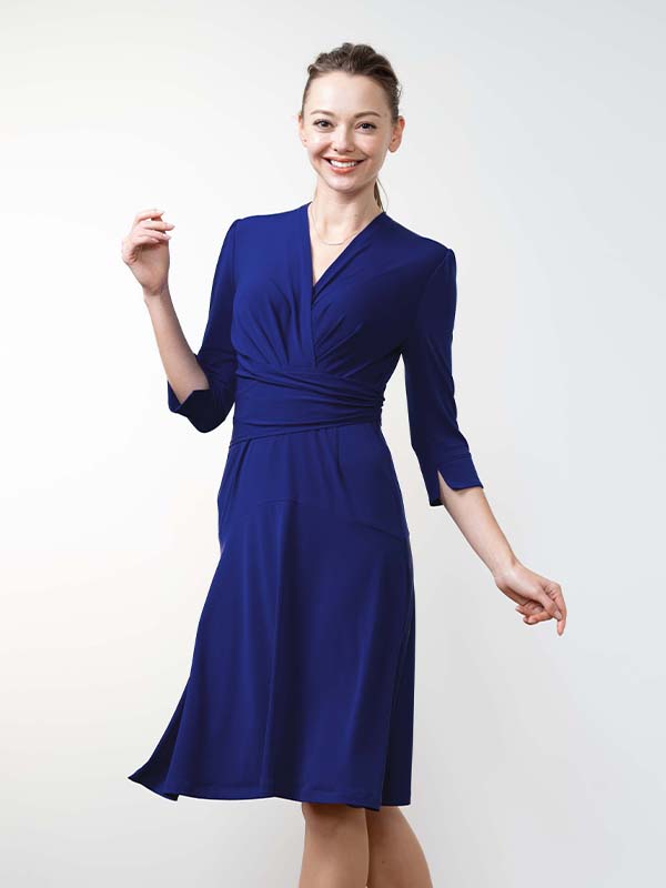 Restock: Royal Blue Cache-Coeur Dress