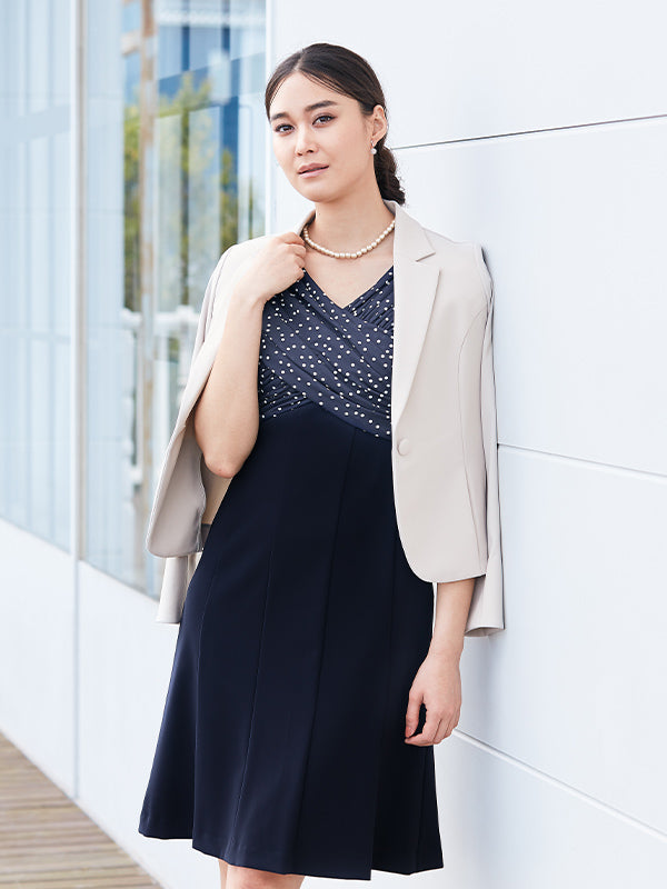 All-Season / No Lining: Greige Tailored Jacket