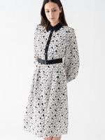 Stretch Chiffon: Stretch Chiffon Gold Heart Shirt Dress