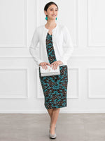 Chocolate Mint Leaf V-Neck Daily Dress