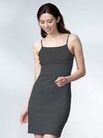 Black Glitter Body-Shaping Camisole Dress