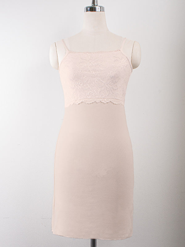 Pink Beige Lace Shape-Supporting Underdress