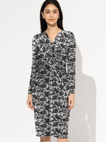 Stretch Jersey: Stretch Jersey Classical Ryukyu Bingata Black Venus Dress