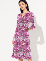 Pink Caribbean Gathered Dress
