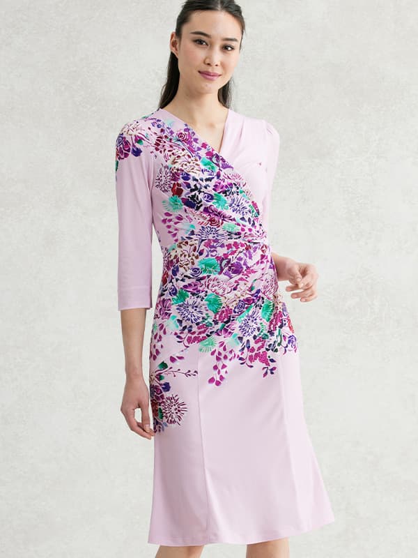 Stretch Jersey: Stretch Jersey Bloom Gathered Dress