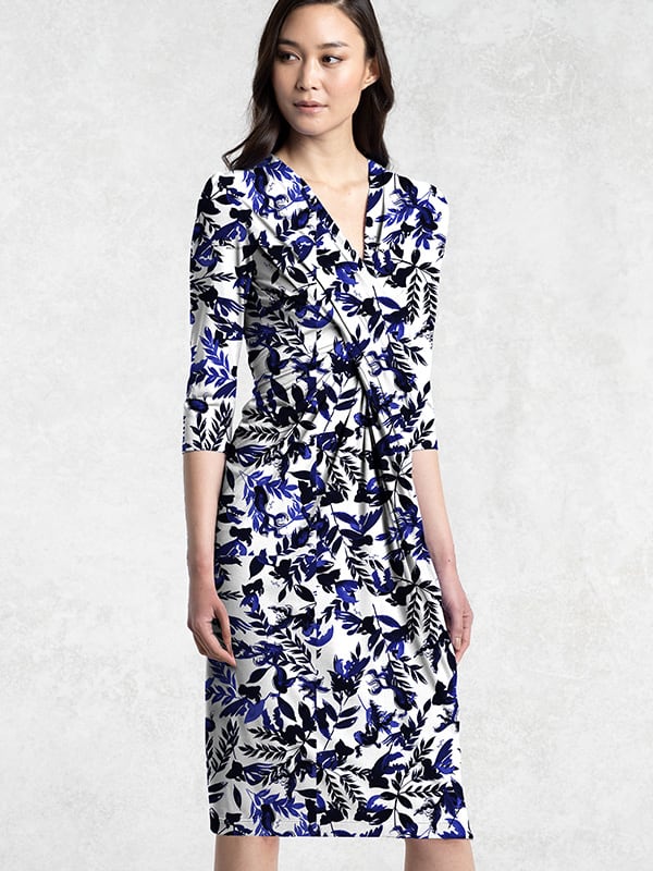 Japanese Pattern: Indigo Goldfish Venus Dress