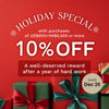 Enjoy 10% off over US$800/HK$6,500through December 25