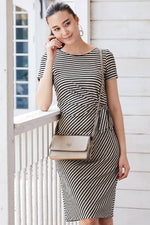 Beige X Black Stripe Daily Dress