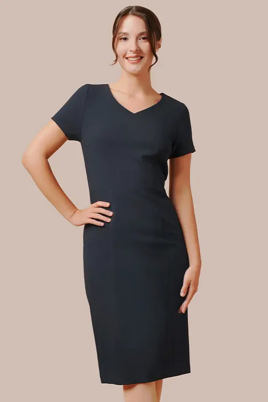 Smart Stretch V-neck I-line Dress