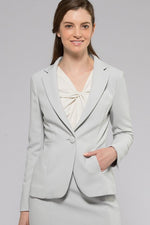 Light Grey Heathered Stretch Tailored Jacket