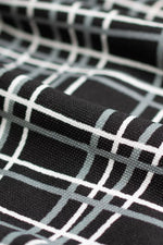 Black Check Split Neck Sack Dress