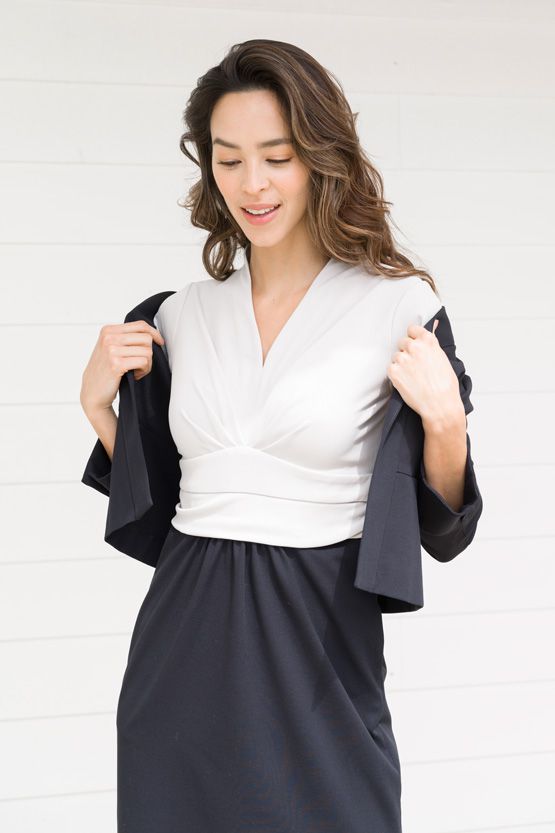 Light Gray X Navy Shell Dress