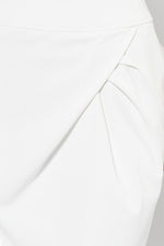 Shell White Design Tuck Skirt