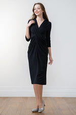 Long Length: Black Midi Venus Dress