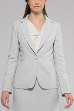 Light Grey Heathered Stretch Tailored Jacket