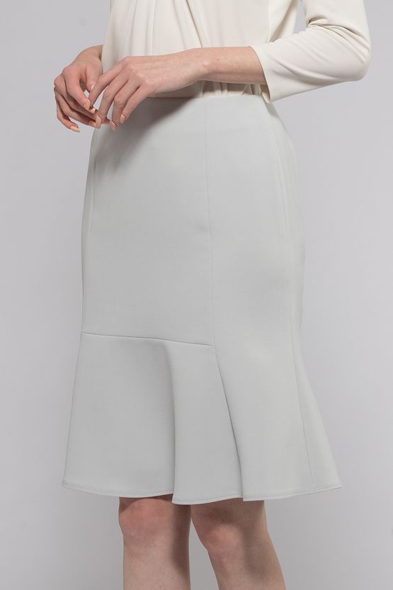 Light Grey Mermaid Flare Skirt