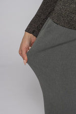 Grey Centre Pleat Trousers