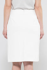 Shell White Design Tuck Skirt